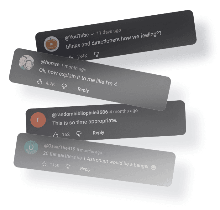 Collage of social comments