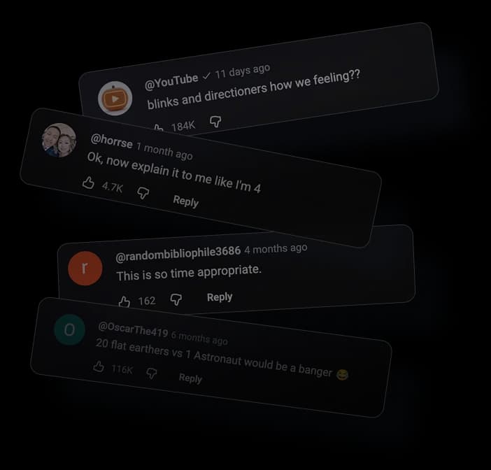 Collage of social comments